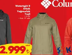 COLUMBİA WATERTİGHT II ERKEK YAĞMURLUK YEŞİL fiyat ve kampanya bilgisi